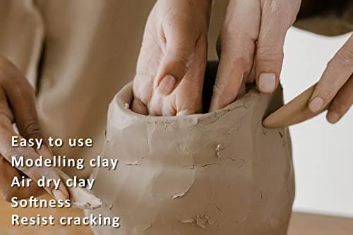 Натурална Въздушно-суха глина ReArt 10 килограма с 33 бр., набор от инструменти за скулптура от керамика, Набор от инструменти