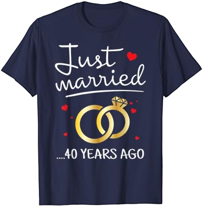 Само че Поженившаяся 40 Години Забавна Двойка, Тениска с 40-годишнината от Сватбата