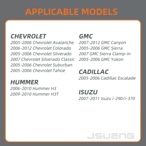 Jsueng Сензор ГУМИТЕ, Сензор, система за контрол на налягането в гумите GM 4-Pack, подходящи за Chevrolet, Cadillac, GMC, Замества #15114379 15122618 8151226180