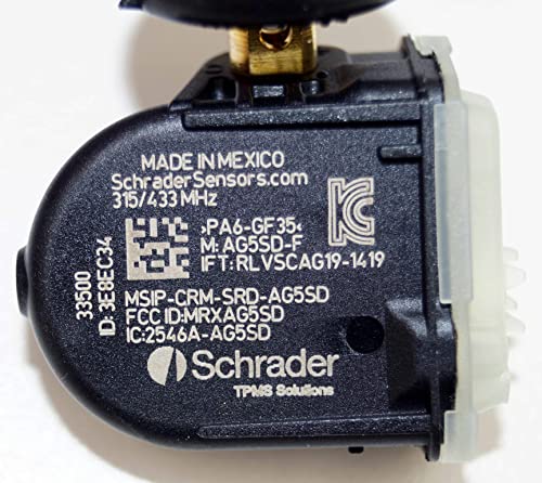 Schrader 33500 EZ-Sensor (314,9 Mhz, 315 Mhz и 433 Mhz) Програмируеми датчици за контрол на налягането в гумите с фиксиран ъгъл на наклона на автомобила (TPMS), се изисква програмиране, преди