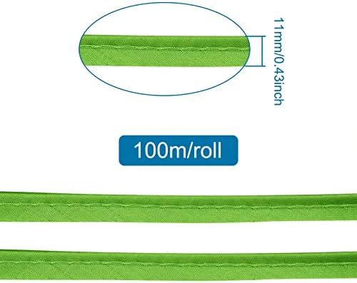 Cheriswelry 100 м/Ролка 3/8 инча (11 мм), Лаймово-Зелена Макси Лента За украса на Кантов, Полиестерна Макси Лента за Преместване