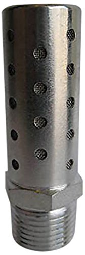 Пневматичен ауспуси високо налягане MettleAir SHF-N04, Неръждаема стомана, 1/2 NPT (опаковка от 10 броя)