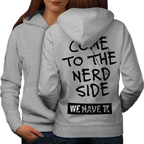 дамски hoody wellcoda Онази Side с принтом Математическа шега на гърба на облегалката Пуловери