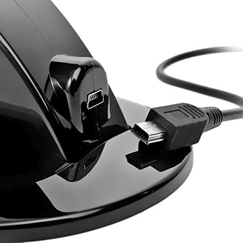 Зарядно устройство за контролер Зарядно устройство LED Dual USB PS4 Поставка за зареждане, Поставка за Sony Playstation 4 PS4/PS4 Pro/PS4 Slim Controller (Черен цвят)