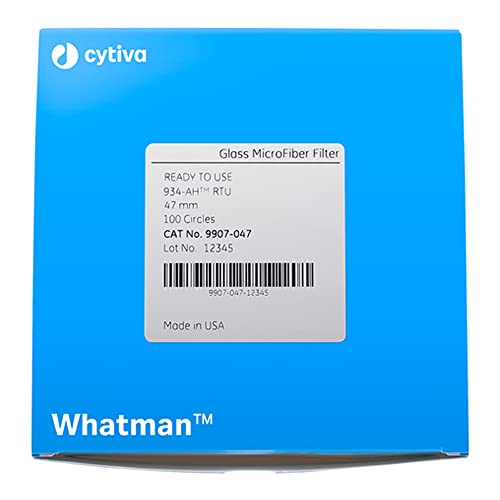 Филтърна хартия Cytiva 2827-047 Whatman, Стъклен филтър от микрофибър, клас 934-AH RTU, Готови за употреба, предварително измити и изсушени, диаметър 47 мм, опаковка 100