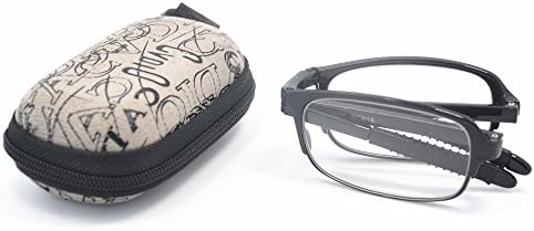 Джобен Сгъваем Очила за четене Qi Song Mini Tr90 с Калъф с цип