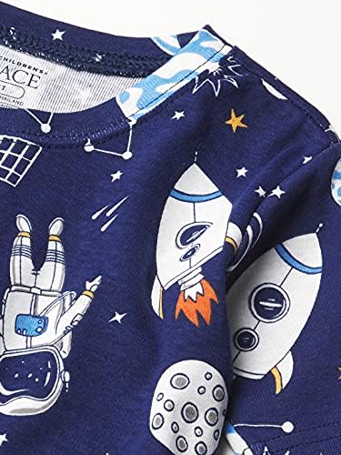 Памучни Пижами Children ' s Place за бебета И малки момчета на възраст Glow Space Плътно Един до друг