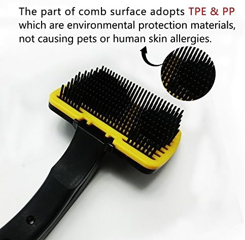 Самоочищающаяся Поръсване четка Elite Pets Deshedding и Бонус гребен за отстраняване на косъм - Премиум Инструмент за грижа