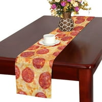 Забавна храна Pepperoni Pizza Table Runner Decor Decor for Kitchen Dining Wedding Paint
