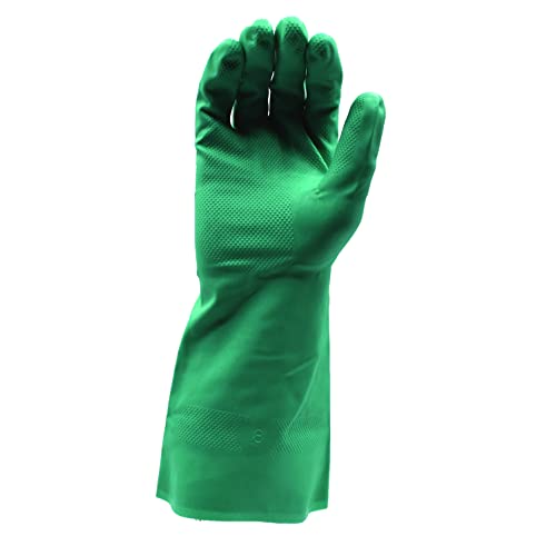 Нитриловые ръкавици Cordova 4609 Зелен цвят премиум-клас, на лигавицата на флока, 15 mils, Ръкохватка с бриллиантовым релефни,