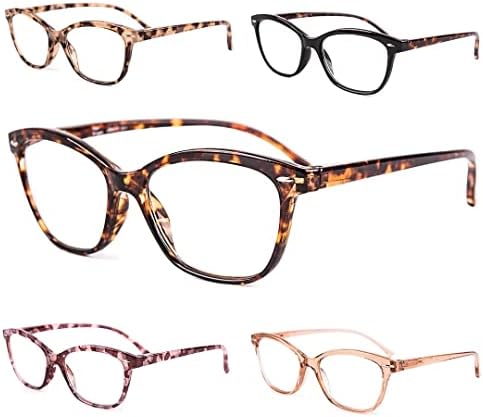 5 Опаковки Синьо-Екранировка на Очила за четене, Компютърни Ридеров с Антирефлексно покритие, за Жени и за Мъже, Дамски Очила
