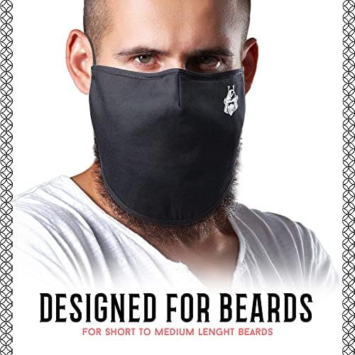Bearded Samurai Beard Shield - Множество Маска за оформяне на брада, с предварително покритие джоб, За бородок Къса и Средна