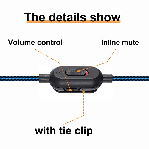 Преносимото кабел G Pro с Вграден регулатор на силата на звука, изключване на звука с щипка за вратовръзка е Съвместим с