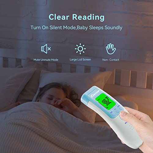 Berrcom Термометър за челото за възрастни и деца, Безконтактен Инфрачервен Термометър за обекта, Стаи, Безконтактно Дигитален