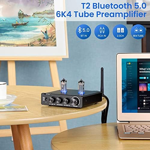 【Update】 Клиенти предусилвател AIYIMA T2 6K4 Bluetooth 5,0 с управлението на високи и бас Аудио честоти Предусилвател Hi-Fi