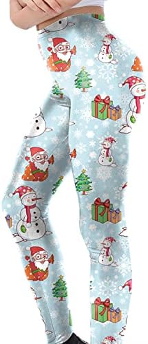 Дамски Чорапогащи Графичен Песен Йога Ваканции Коледа Високи Панталони Минерални Прави Панталони Гамаши Чорапогащи За Момичета