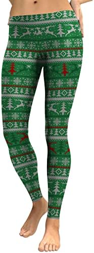 Дамски Чорапогащи Графичен Песен Йога Ваканции Коледа Високи Панталони Минерални Прави Панталони Гамаши Чорапогащи За Момичета