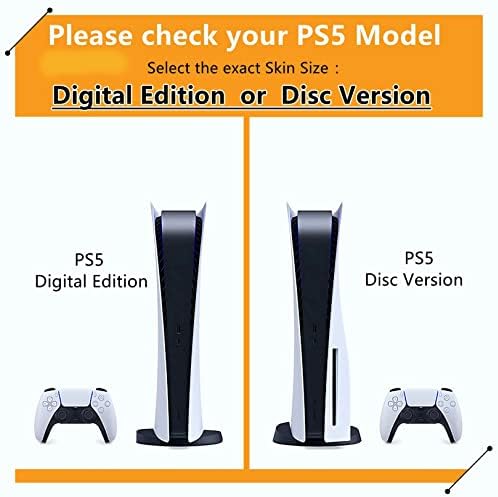 MOTOT FXCON за PS5 Skin Disc Edition & Digital Edition на Конзолата и контролера винил джоба, защитен от надраскване, съвместим с 30953, без мехурчета (Размер: цифрова издание)