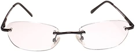 Модерни Черни Правоъгълни Очила за четене Без Рамки 2,75 инча Reader