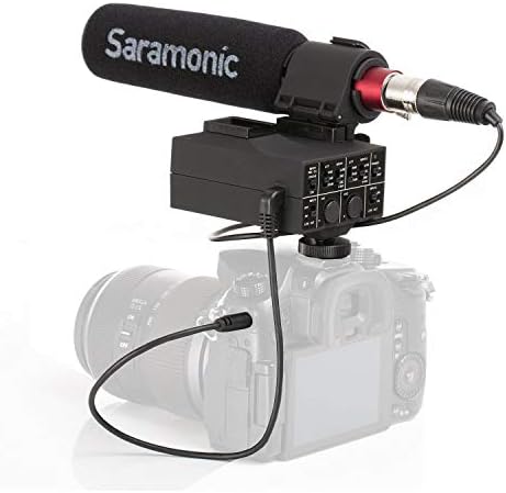 Микрофон Saramonic MixMic Shotgun с Вграден 2-Канальным Аудиоадаптером XLR за огледално-рефлексни фотоапарати и Видеокамери