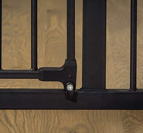 Широко разпространени защитни врата Regalo Deluxe Home Accents, 74,5 W x 28В, с 4 със скрепителни елементи, черни