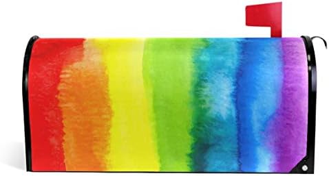 Oarencol Акварел Дъга Гей Лесбийки, Цветни Калъфи За Пощенски Кутии Магнитен Градина Двор Начало Декор Стандартен Размер