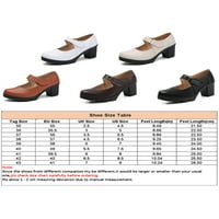 Eloshman Mary Jane Shoes for Women Platform Обувки Обувки Бежов 5.5