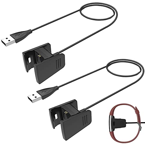 Зарядно устройство, съвместимо с Fitbit Charge 2 Преносимото USB-кабел за зареждане на фитнес тракер Charge 2 (2 опаковки,