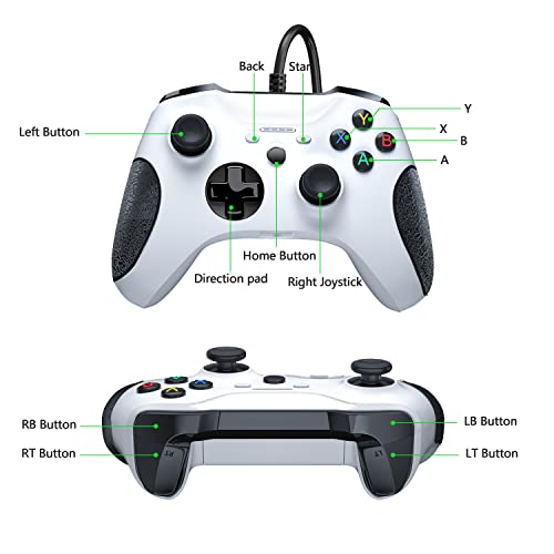 Подмяна на кабелна контролер Puning контролера на Xbox One, Кабелна Стик на Геймпада с двойна вибрация, Съвместим с Xbox