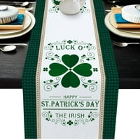Alohelo Creative St. Patrick's Day Polyester Cotton Printed Table Flag Decations