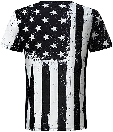 Мъжки t-shirt NEARTIME с принтом на американското, летни ежедневни тениски с кръгло деколте, плътно прилепнали тениски