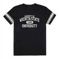 Република 535-158-Blk- Wichita State University Men Тениска, черно-бели-2XL