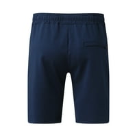 Мъжки къси панталони Лятна модерна форма на пачуърк с теглене за бродиране на джобни прости улични дрехи мода свободни ежедневни мъжки панталони