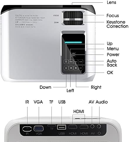 Проектор KXDFDC LED Mini Micro е Преносим видео проектор с USB за игрални филми за Домашно Кино