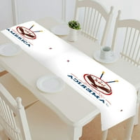 САЩ над бяла маса на бегач на маса за декор за дома