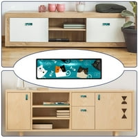 Правоъгълник шкаф дръжка за шкаф с копче чекмедже дърпа дръжка котки, изобразяващи копчета за чекмедже с винтове декор за мебели
