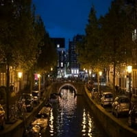 Амстердамски канал през нощта II Плакат от печат от Ерин Берзел