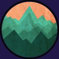 Назъбени планини юноши лилав графичен тройник - дизайн от хора