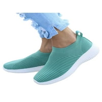 Lacyhop дами бягащи обувки фитнес тренировки маратонки спорт чорап маратонки Атлетични неселинки Обувки за леки дишащи апартаменти Зелени 8.5